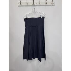 Patagonia Fold Over Morning Glory Midi Skirt Black Size Large